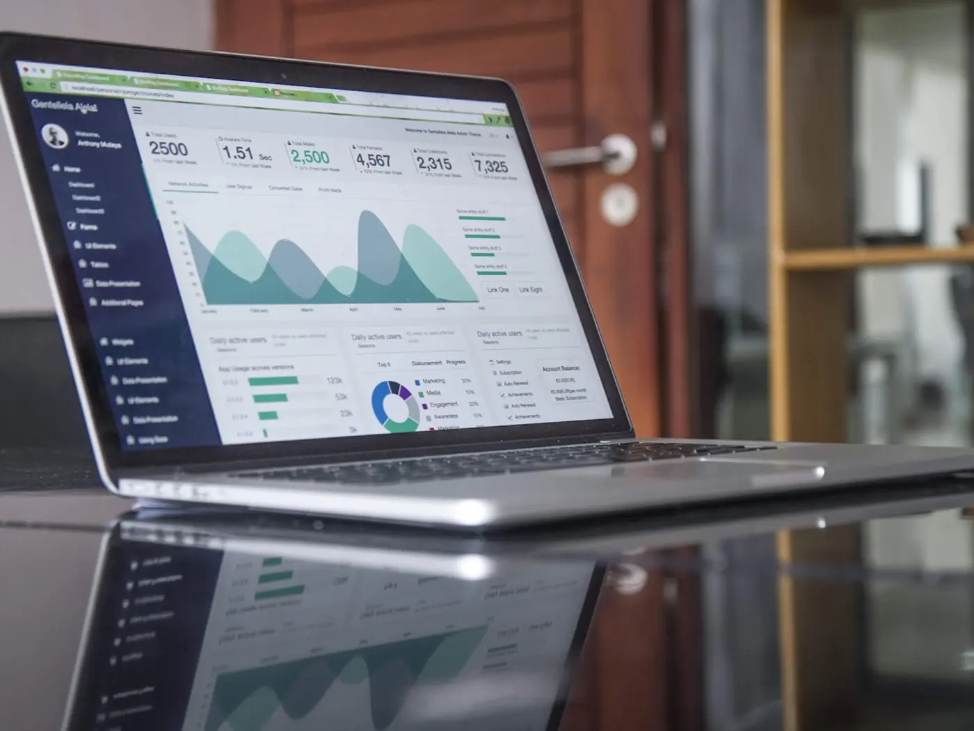 Professional analysing reports and organisational information